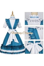 Identity V Journalist Alice DeRoss Alice in Dreamland Blue Lolita Dress Cosplay Costume